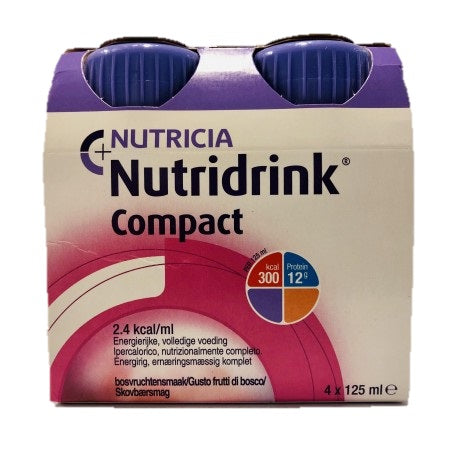 NUTRICIA NUTRIDRINK COMPACT GUSTO FRUTTI DI BOSCO 4 BOTTIGLIE DA 125 ML