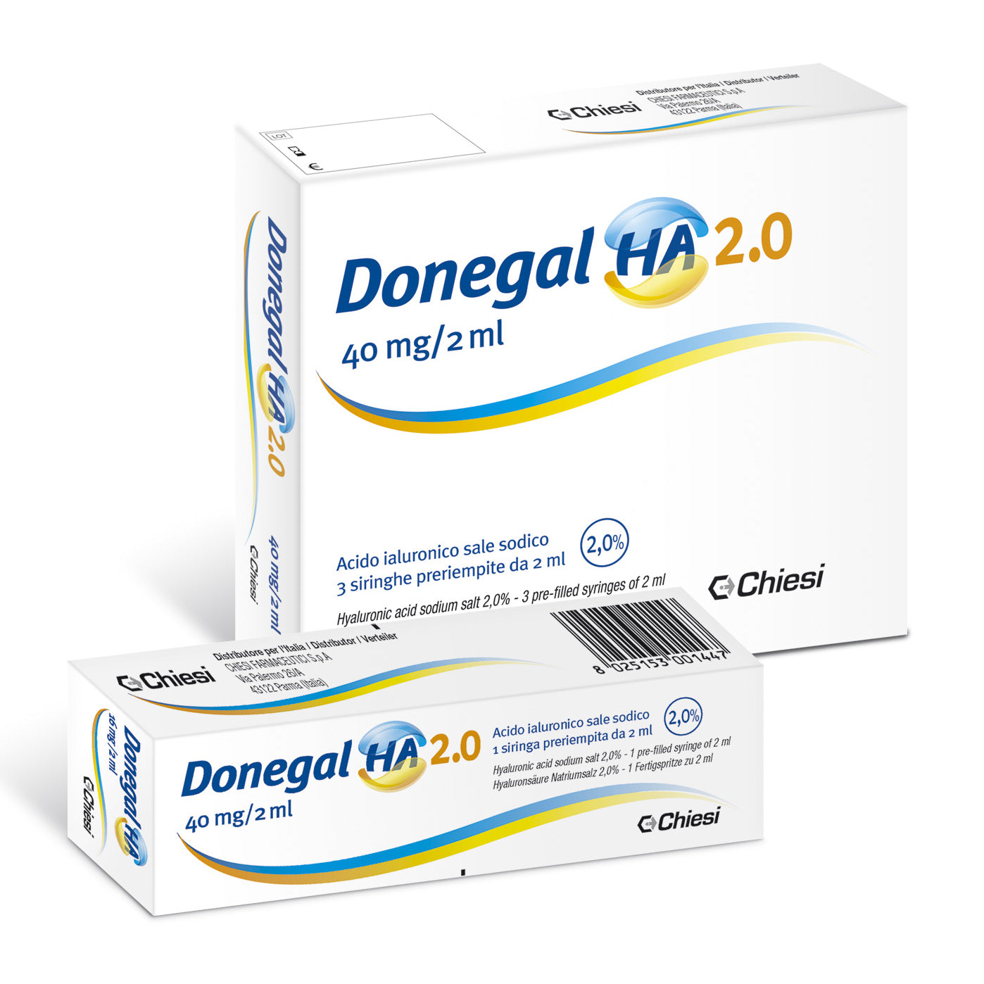 SIRINGA INTRA-ARTICOLARE DONEGAL HA 2.0 ACIDO IALURONICO 40 MG 2 ML 3 PEZZI