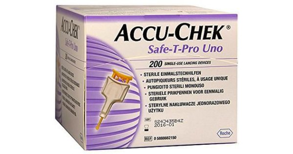 LANCETTE PUNGIDITO ACCU-CHEK SAFE T PRO UNO 200 PEZZI