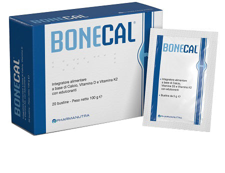 Bonecal 20 bustine Integratore alimentare a base di calcio, vitamina D3 e vitamina K2