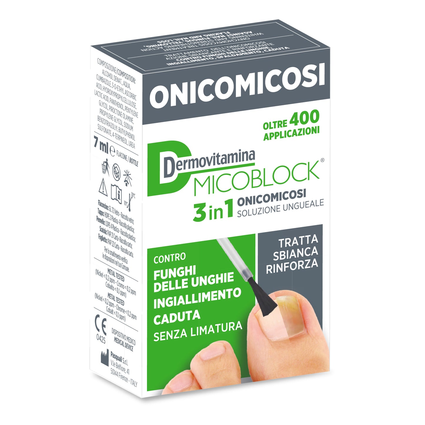 Dermovitamina Micoblock 3 in 1 Onicomicosi Soluzione Ungueale 7ml