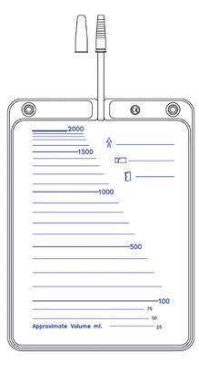 BORSA URINA TUBO 130CM SENZA SCARICO CAPACITA' 2 LITRI 30 PEZZI