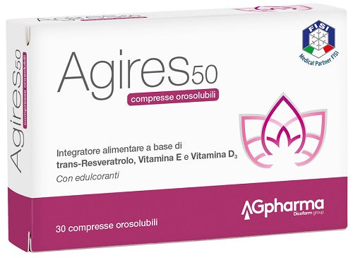 AGIRES 50 30 COMPRESSE OROSOLUBILI SCATOLA 5,4 G
