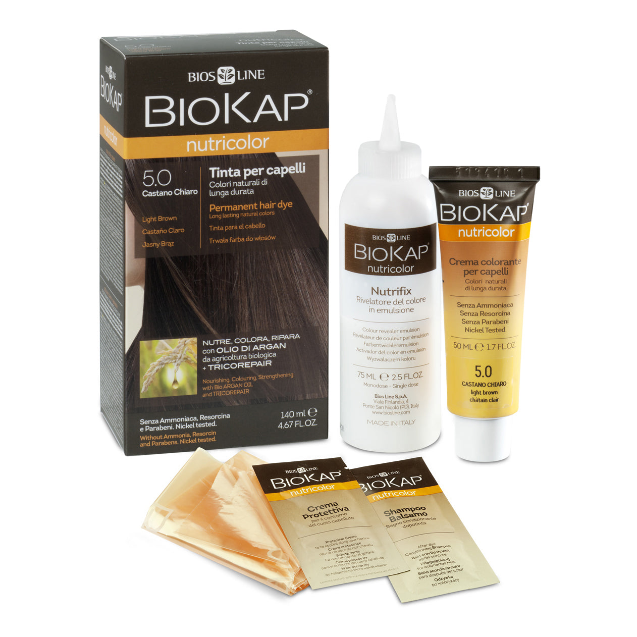 BIOKAP NUTRICOLOR 1,0 NERO TINTA TUBO + FLACONE