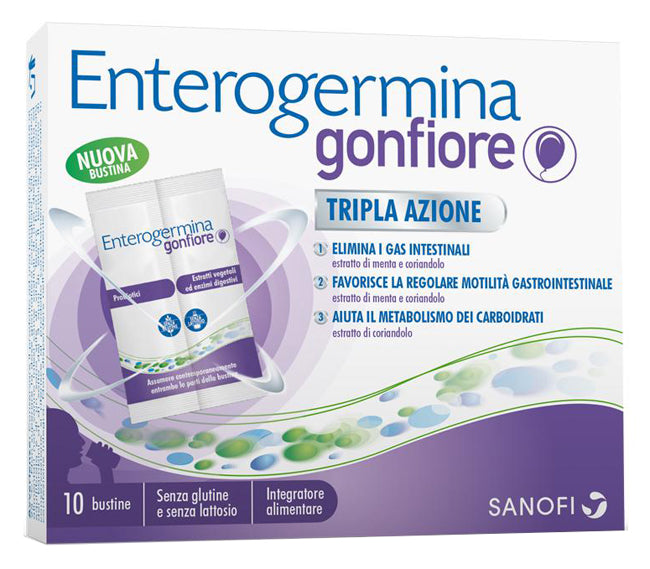 Enterogermina Gonfiore 10 Bustine bipartite