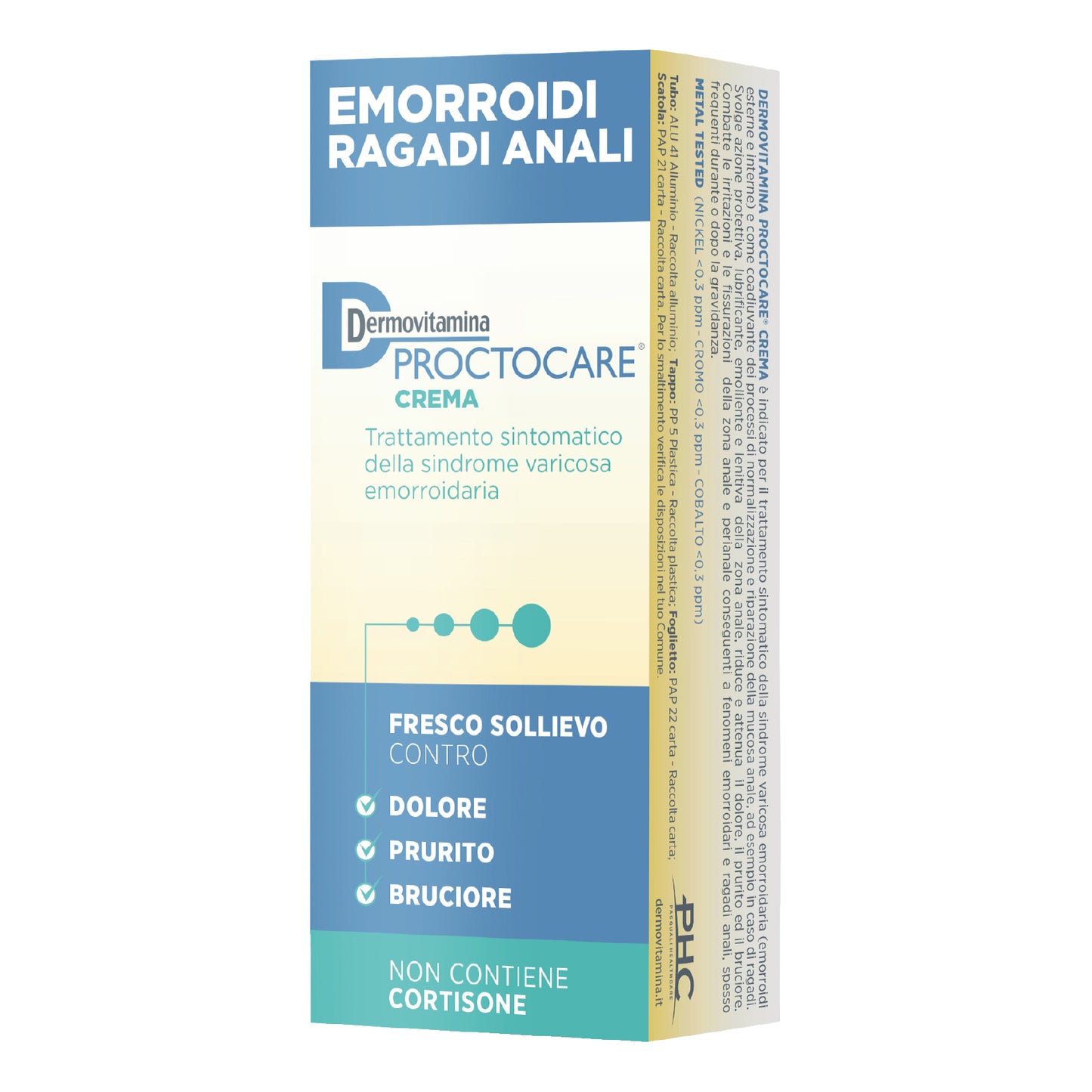 Dermovitamina Proctocare Crema Emorroidi e Ragadi Anali 30ml con cannula