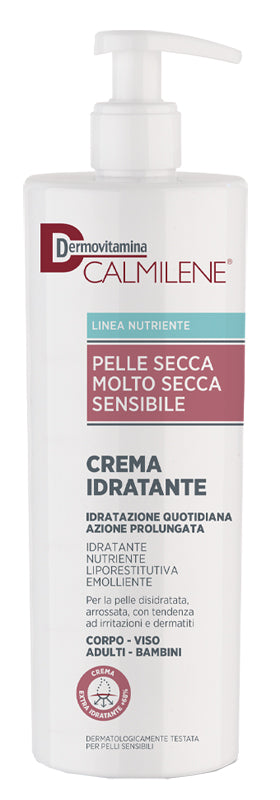 Dermovitamina Calmilene Crema Idratante per Pelle Secca e Sensibile 500 ml