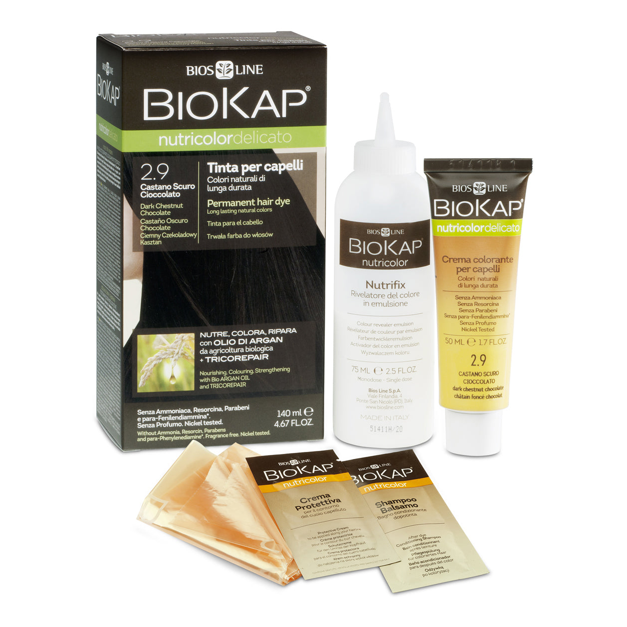 BIOKAP NUTRICOLOR DELICATO 7,33 NEW BIONDO GRANO DORATO TINTA 140 ML