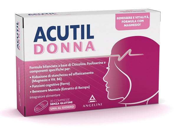 Acutil Donna 20 compresse integratore per il benessere mentale