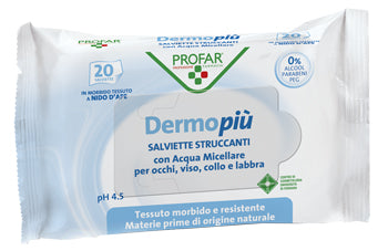 DERMO PIU' SALVIETTINE STRUCCANTI 20 PEZZI PROFAR