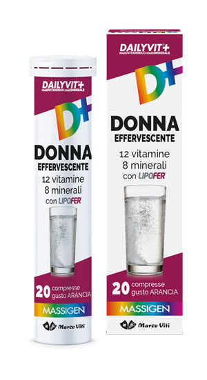 Massigen Dailyvit+ Donna 20 compresse effervescenti integratore multivitaminico e multiminerale