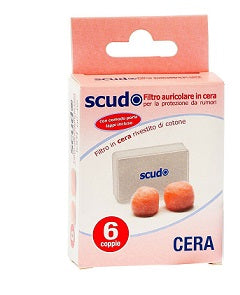 TAPPO AURICOLARE EARPLUG SCUDO IN CERA 6 COPPIE 12 PEZZI ARTICOLO 7EN081