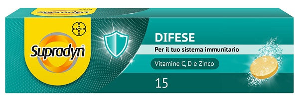 Supradyn Difese 15 compresse effervescenti Integratore multivitaminico per le difese immunitarie