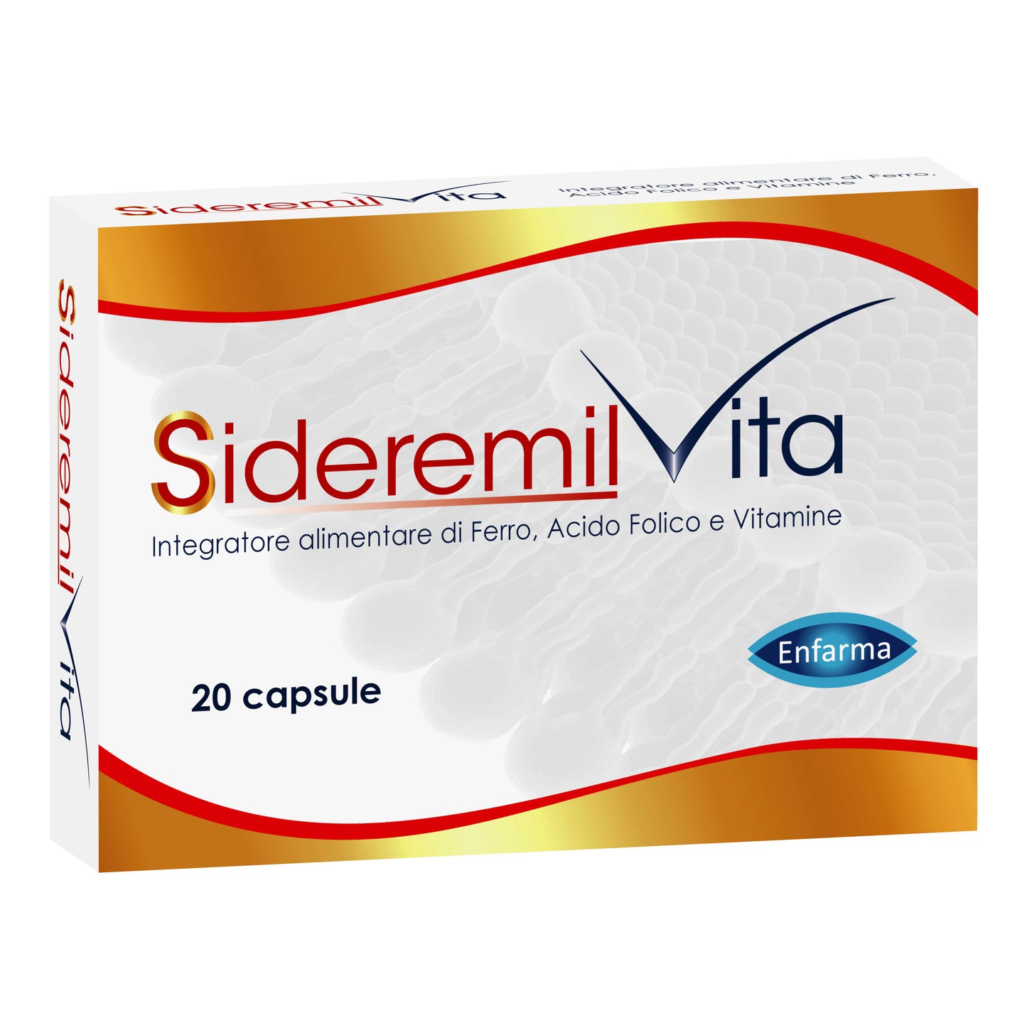 Sideremil Vita 20 capsule Integratore alimentare di ferro ,acido folico e vitamina C