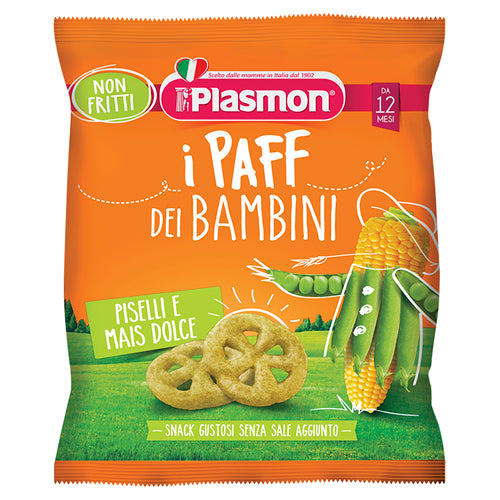PLASMON DRY SNACK PAFF PISELLI-MAIS 15 G
