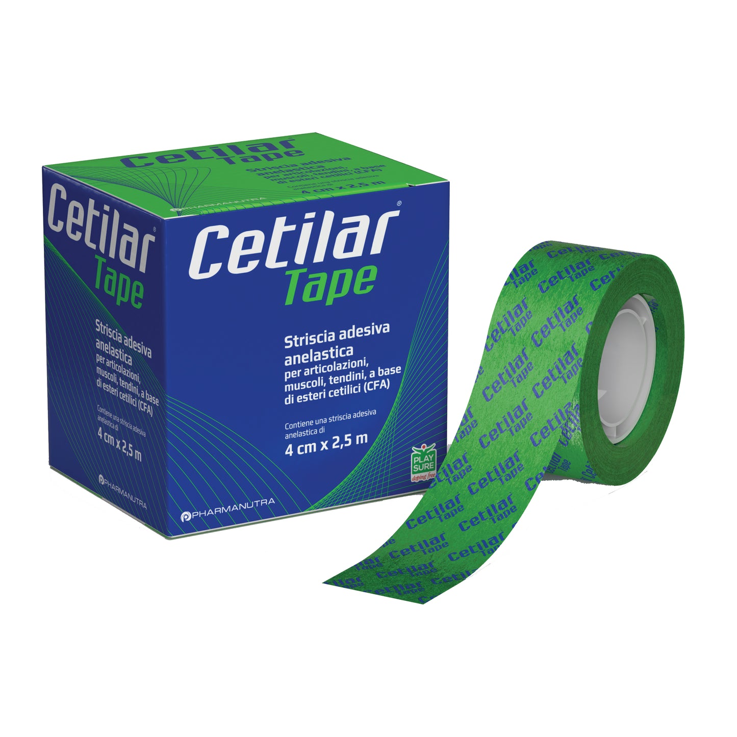 Cetilar Tape Striscia Adesiva Anelastica 4cm X 2,5cm