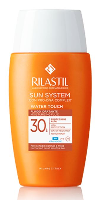Rilastil Sun System Water Touch fluido solare SPF30+ nuova formula 50ml