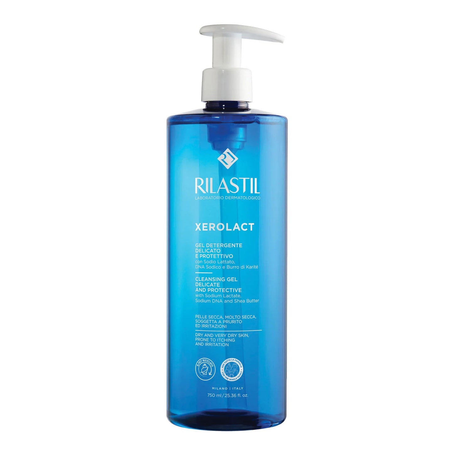 Rilastil Xerolact Gel detergente Corpo Delicato per pelli secche tendenti a prurito 1000ml