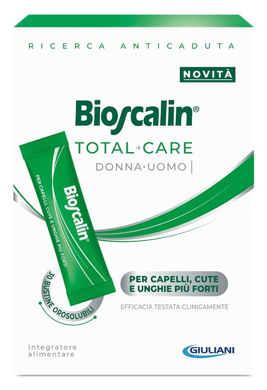 Bioscalin Total Care 30 buste uomo e donna Integratore uomo donna per capelli, pelle e unghie