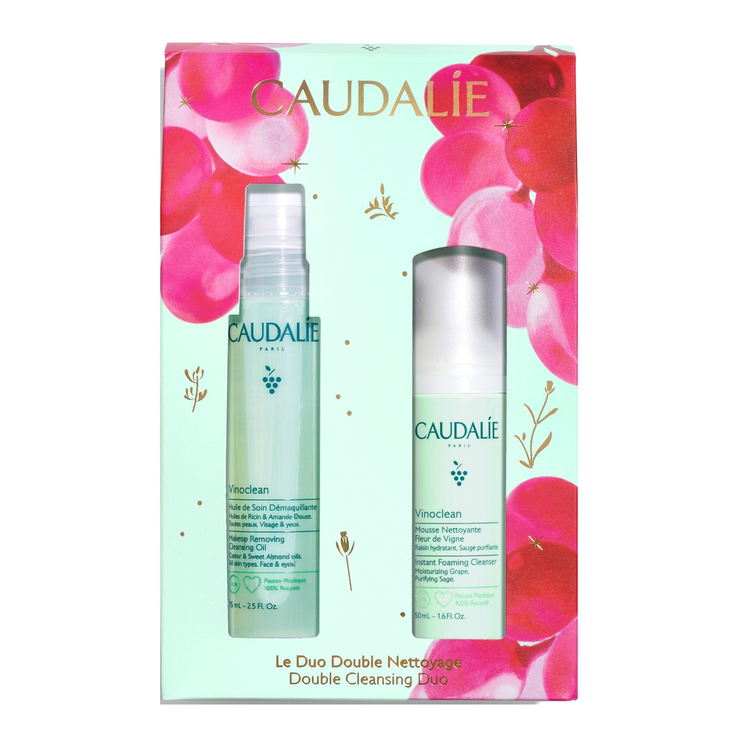 Caudalie Vinoclean Duo Olio Struccante + Mousse detergente 2025