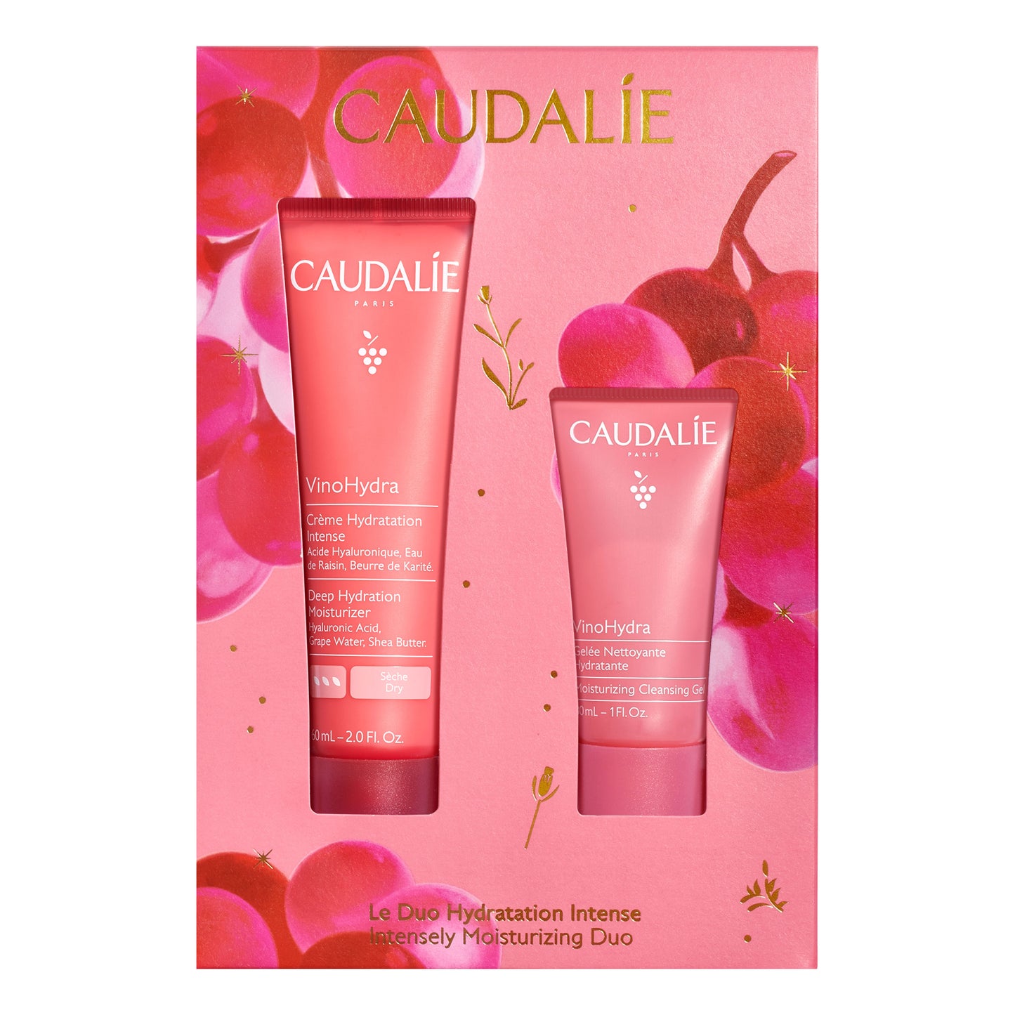 Caudalie Cofanetto Vinohydra Duo Crema idratazione intensa+ gel detergente idratante