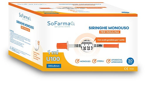 SIRINGA INSULINA 1 30PZ SOFARM