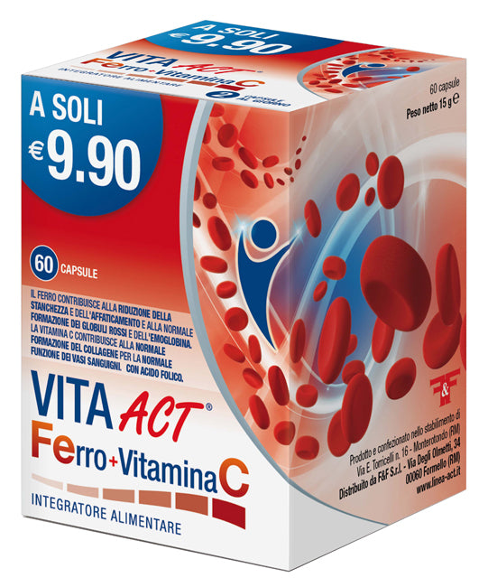 VITA ACT FERRO+VITAMINA C 60 CAPSULE