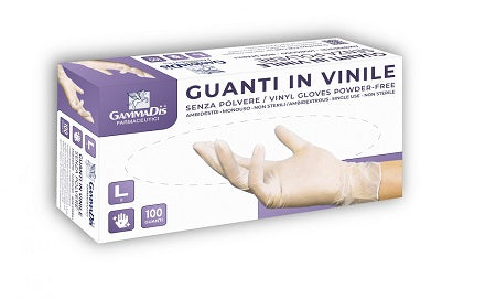 GUANTI VINILE SENZA POLVERE MEDIUM 100 PEZZI