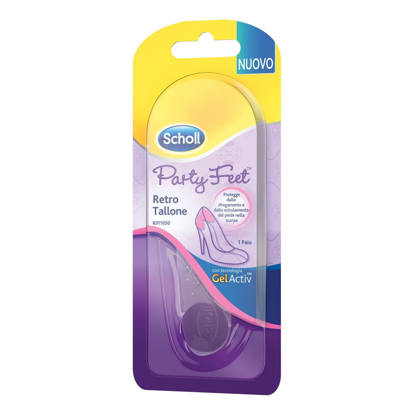 PLANTARE ORTOPEDICO PER RETRO TALLONE PARTY FEET SCHOLL GEL ACTIV 1 PAIO
