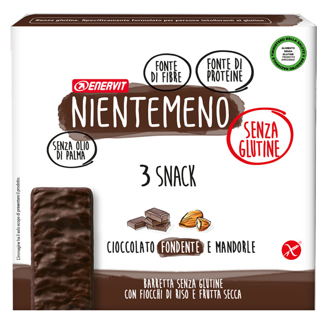 Enervit Nientemeno 3 snack cioccolato fondente e mandorle 3x33g