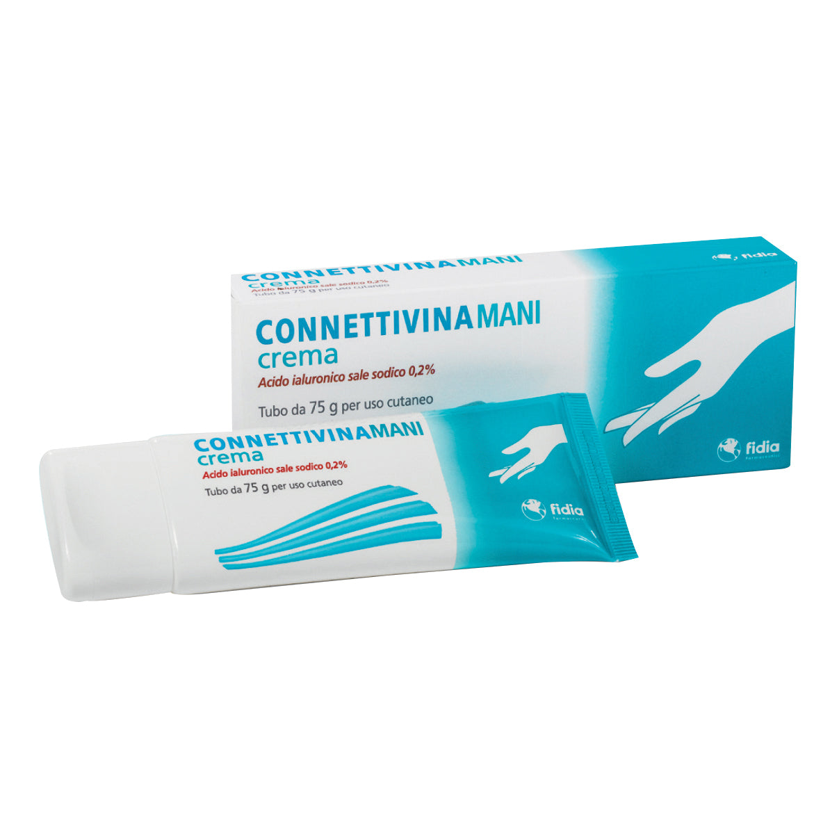 Connettivina Mani 75ml Crema per le mani idratante con Acido Ialuronico sale sodico 0,2%