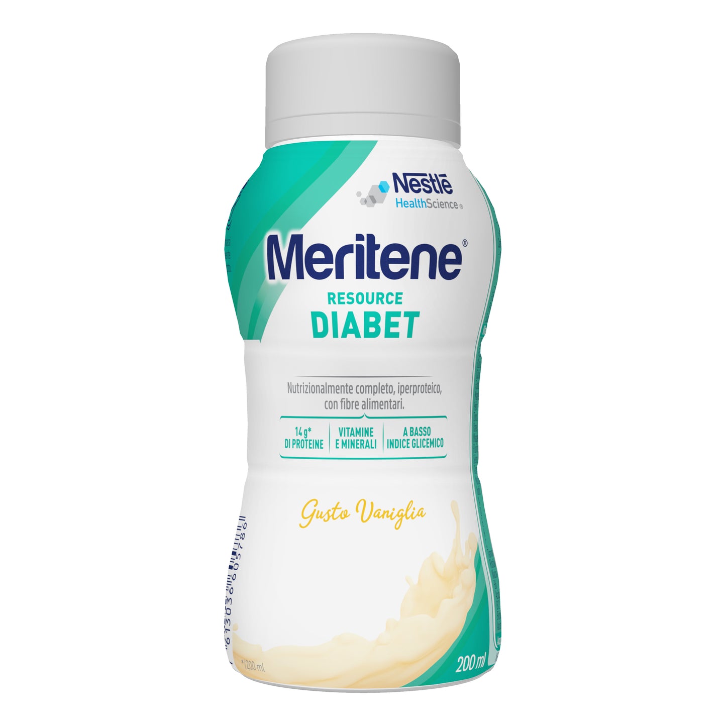 Meritene Resource Diabet Drink Vaniglia 200ml Alimento iperproteico a basso indice glicemico per persone diabetiche