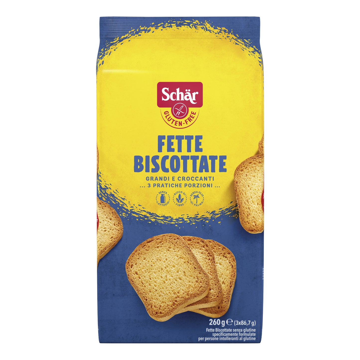 SCHAR FETTE BISCOTTATE 3 PORZIONI DA 86,7 G