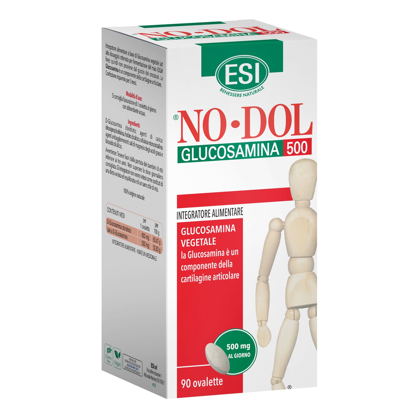 ESI NO DOL GLUCOSAMINA PURA 500 90 OVALETTE
