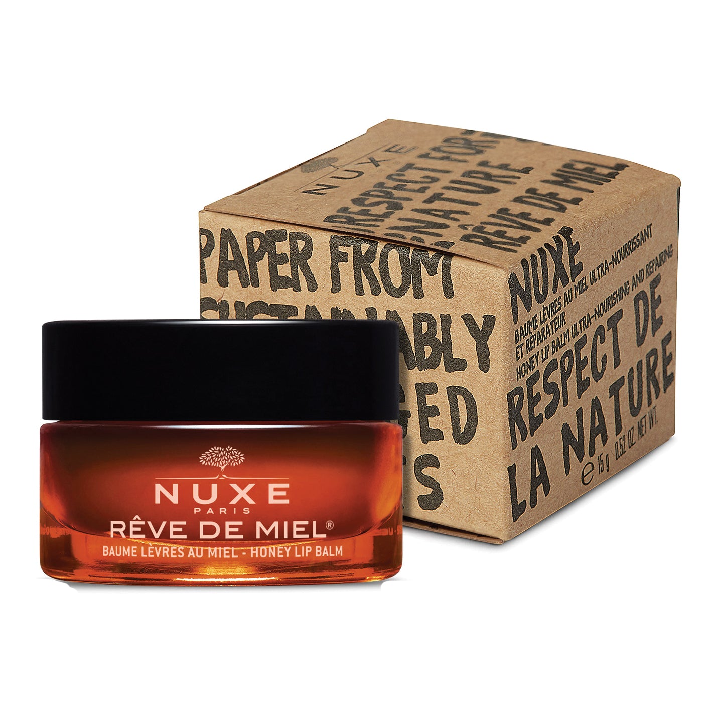 NUXE REVE DE MIEL BALSAMO LABBRA RIPARATORE AL MIELE EDIZIONE LIMITATA QUALITY MADE IN FRANCE 15 G