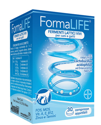 FORMALIFE FERMENTI LATTICI VIVI PER CANI E GATTI 30 COMPRESSE APPETIBILI 33 G