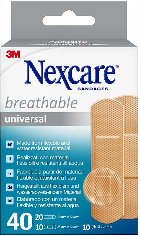 CEROTTO PREPARATO NEXCARE UNIVERSAL ASSORTITI 20 CEROTTO 19X72MM + 10 CEROTTO 25X72MM + 10 CEROTTO TONDI 22,5MM