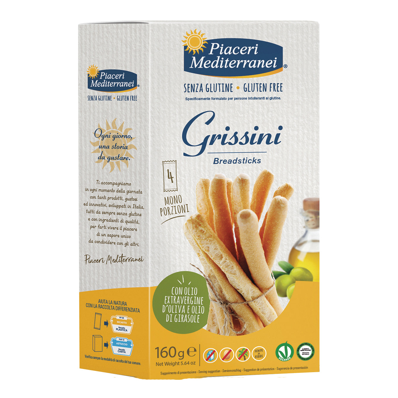 PIACERI MEDITERRANEI GRISSINI 160 G