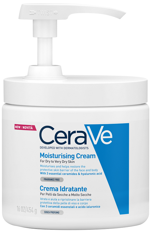 Cerave Crema Corpo Idratante per pelli secche e molto secche 454g dosatore Pump