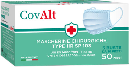 LDF COVERACT MASCHERA CHIRURGICA ADULTI IIR 50 PEZZI