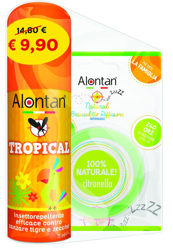 BI PACK TROPICAL SPRAY 75 ML + BRACCIALETTO DIFFUSORE