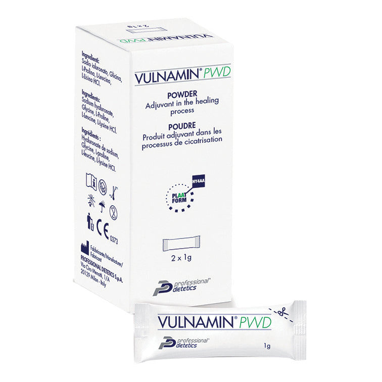 VULNAMIN PWD MEDICAZIONE INTERATTIVA IN POLVERE DI SODIO JALURONATO E AMINOACIDI 2 STICK PACK