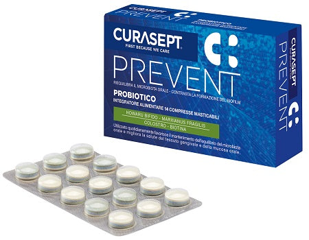 CURASEPT PREVENT PROBIOTICO 14 COMPRESSE MASTICABILI