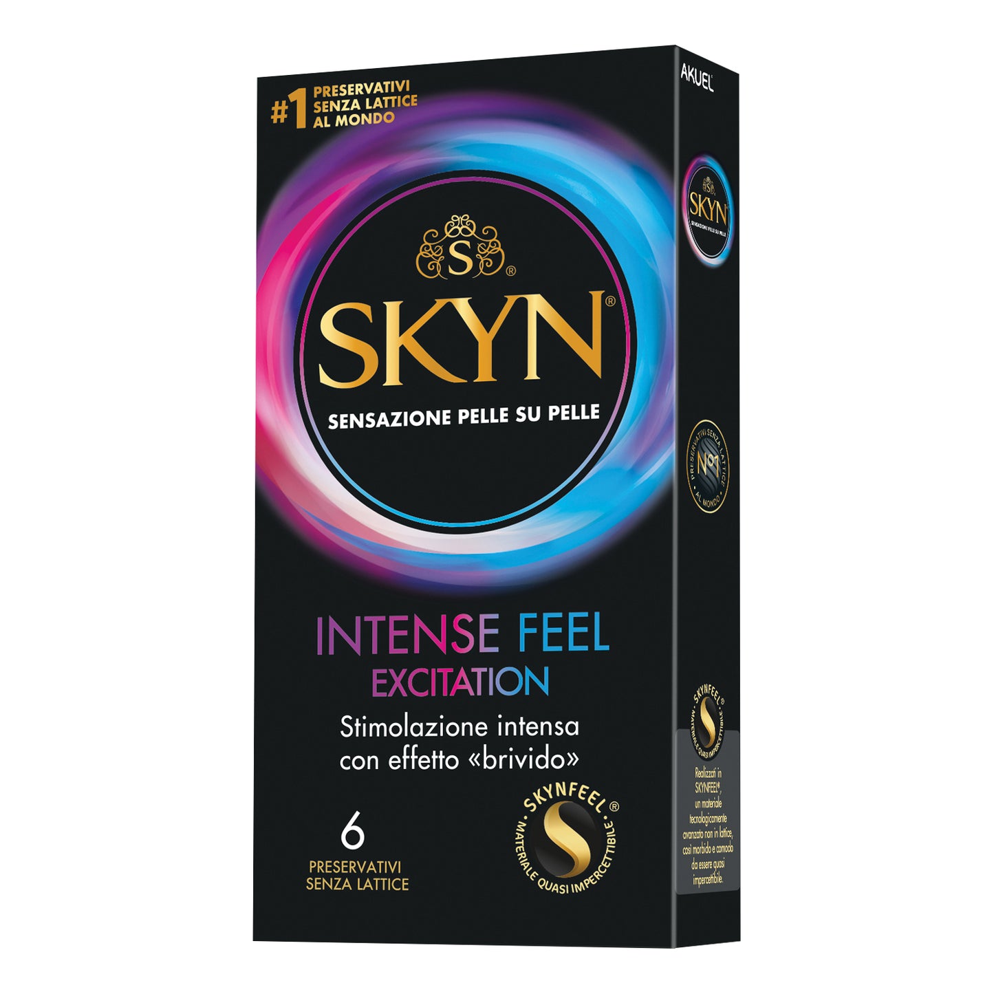 PROFILATTICO ANSELL AKUEL SKYN INTENSE FEEL EXCITATION 6 PEZZI