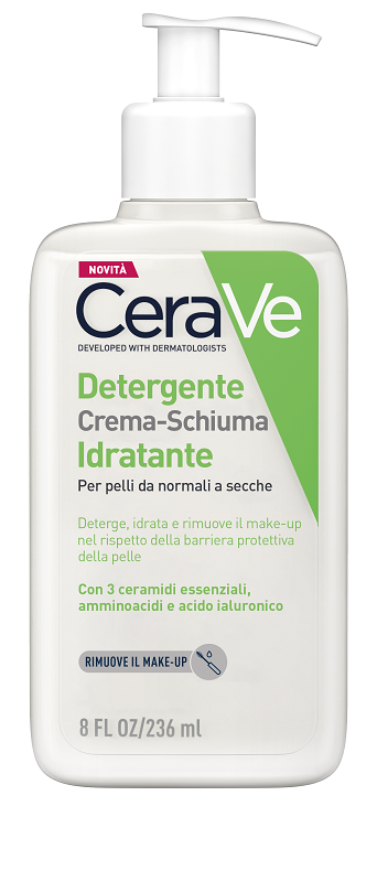 Cerave Detergente Crema Schiuma Idratante per pelli da normali a secche 236ml
