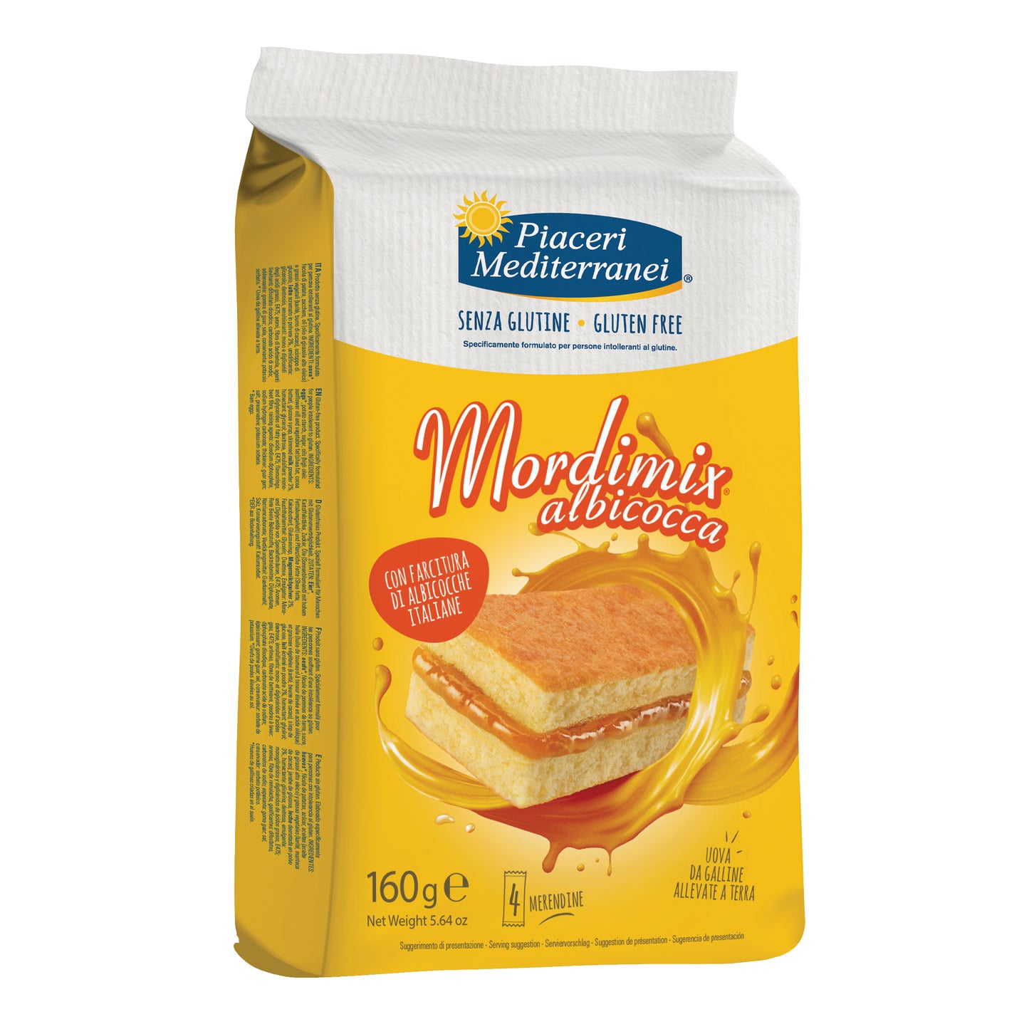 PIACERI MEDITERRANEI MORDIMIX ALBICOCCA 4 X 40 G