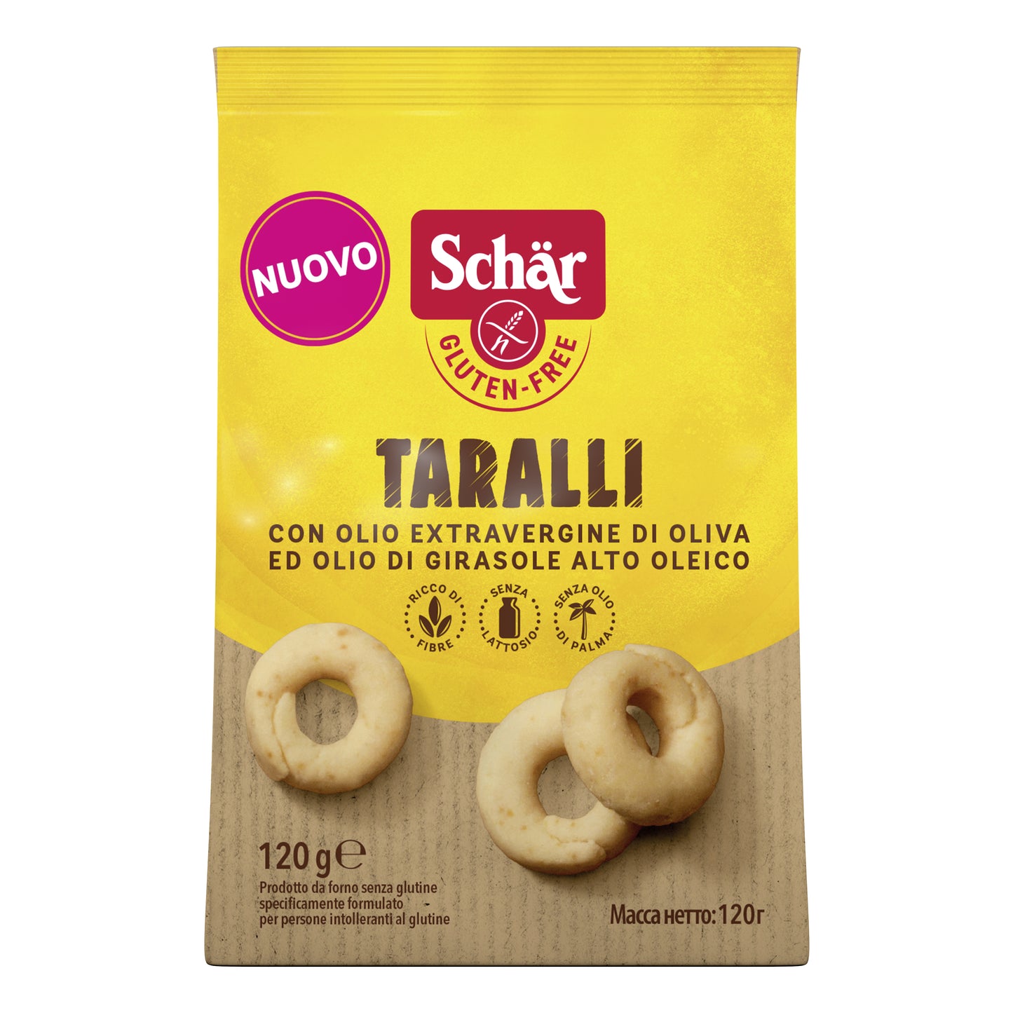SCHAR TARALLI SENZA LATTOSIO 120 G
