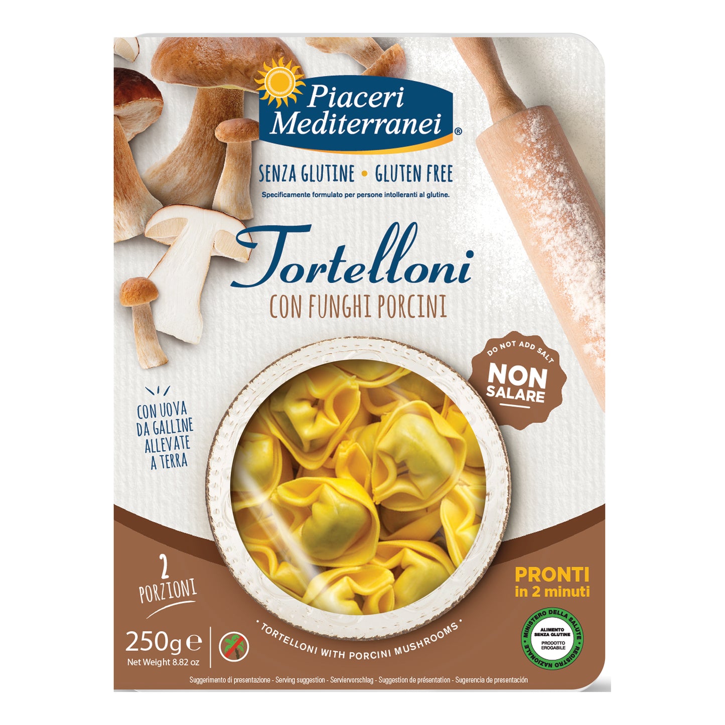 PIACERI MEDITERRANEI TORTELLONI AI FUNGHI 250 G