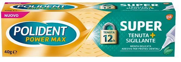 Polident Super Tenuta+ Sigillante adesivo per protesi dentale gusto menta fresca 40g