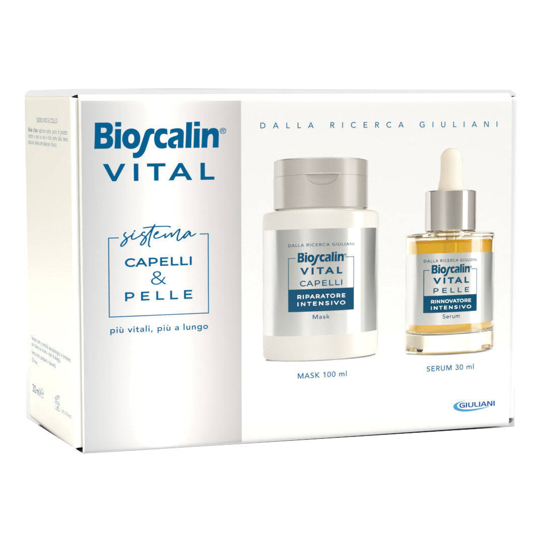 BIOSCALIN VITAL SISTEMA CAPELLI & PELLE MASCHERA CAPELLI + SIERO RIGENERANTE VISO 30 ML + MASCHERA 100 ML